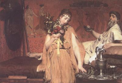 Alma-Tadema, Sir Lawrence Between Hope and Fear (mk23) Norge oil painting art